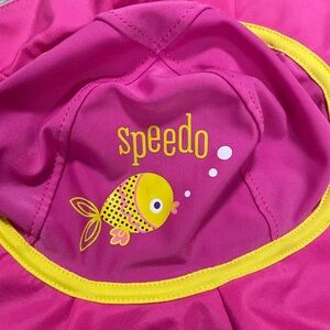 Speedo Kids Swim Cap - Pink and Yellow